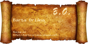 Barta Oriána névjegykártya
